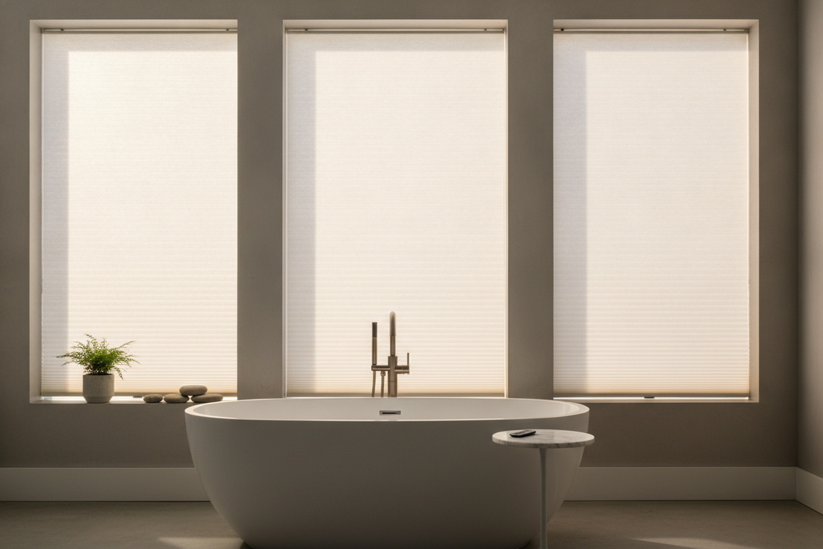 How I Style Awkward Tub Windows With Bathroom Shades Home Depot Sells