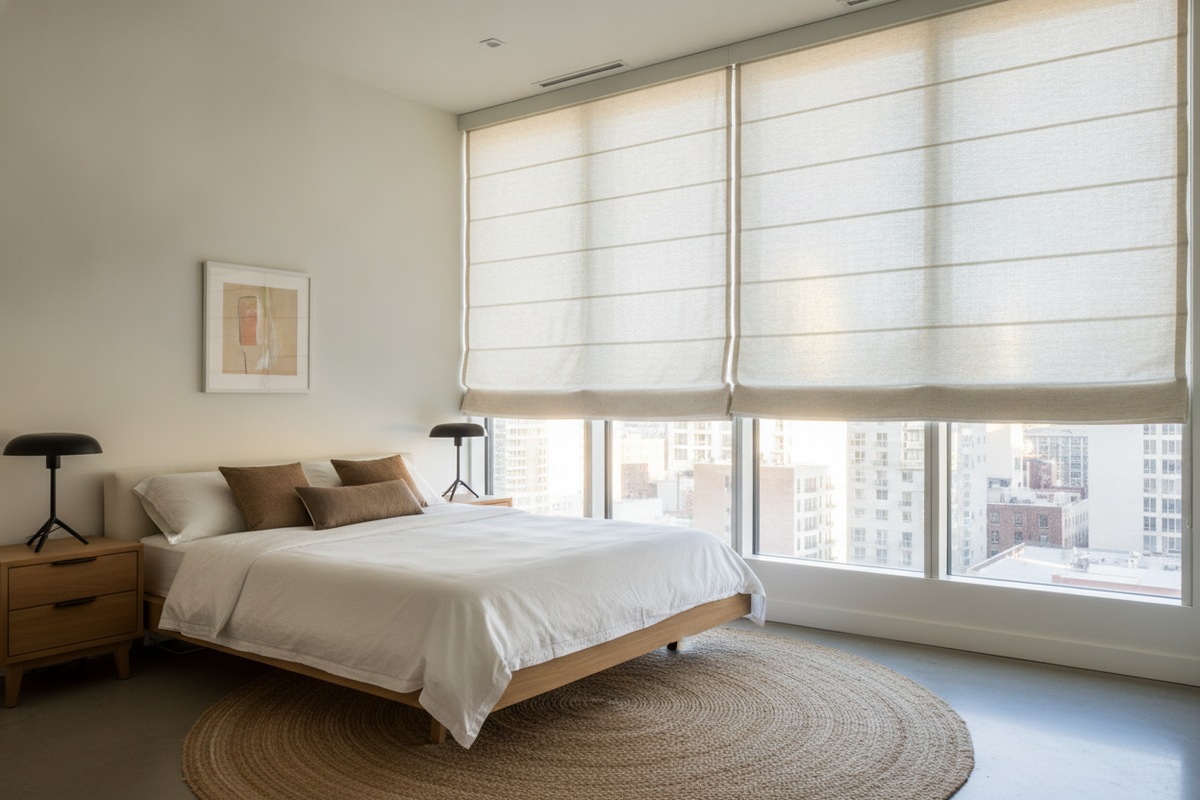 I Swapped Heavy Drapes for Roman Shades (And My Room Doubled in Size)