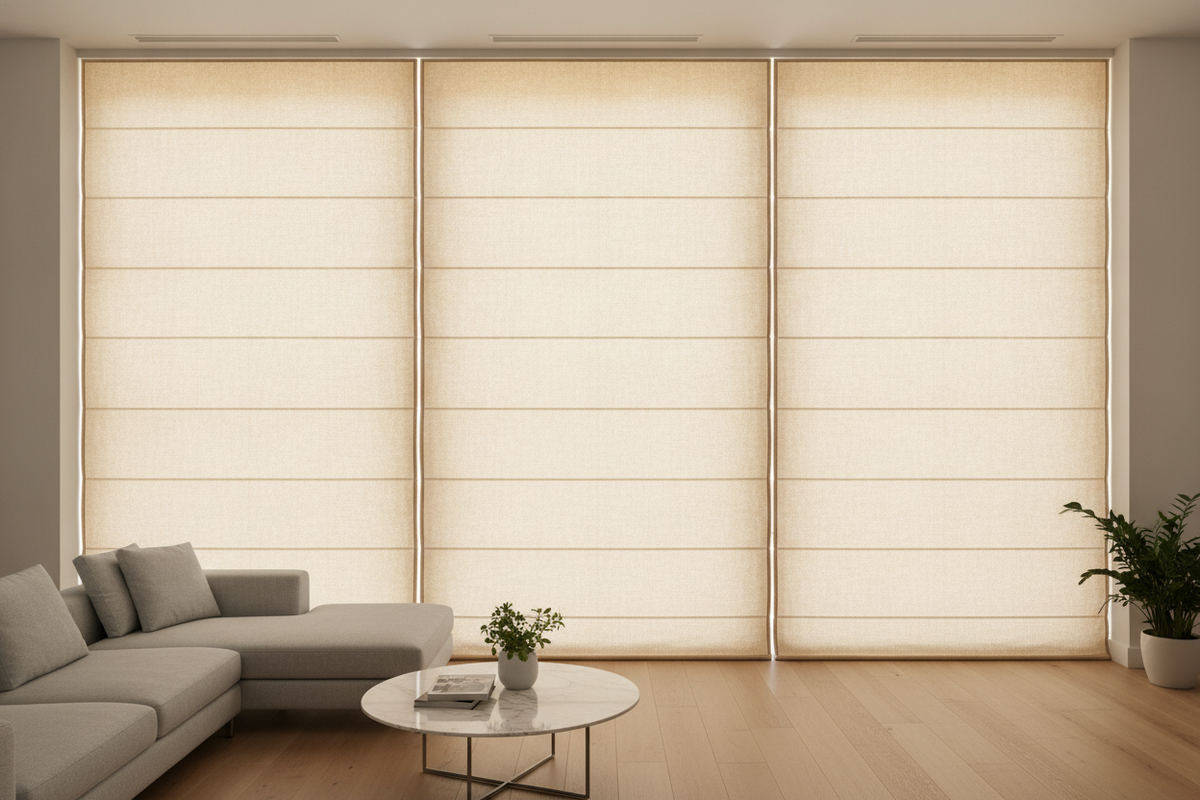 Roman Shade for Large Window: Architectural Sizing, Fold Styles, and Multi-Panel Strategies