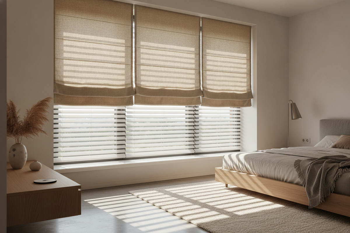 Roman Shade with Blinds: The Architectural Guide to Layering, Light Control, and Frame Depth