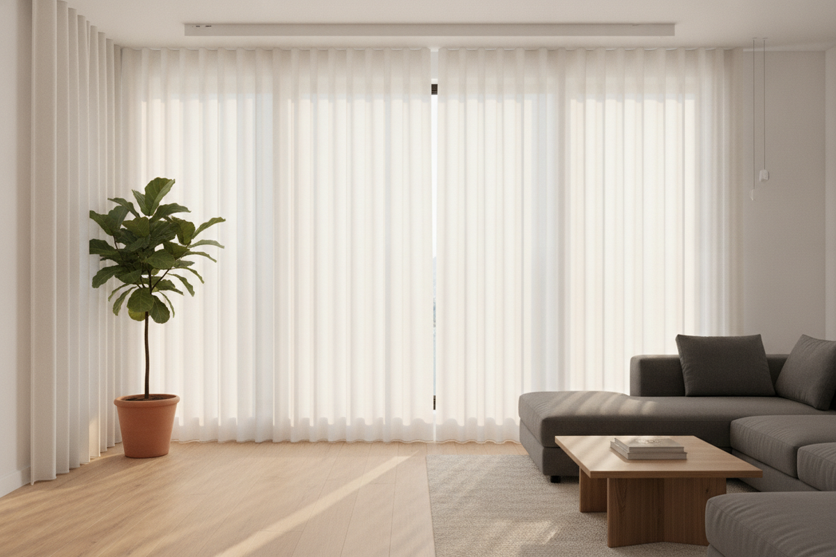 72-Inch Vertical Blinds Guide: Track Mechanics, Stack Clearance, and Styling