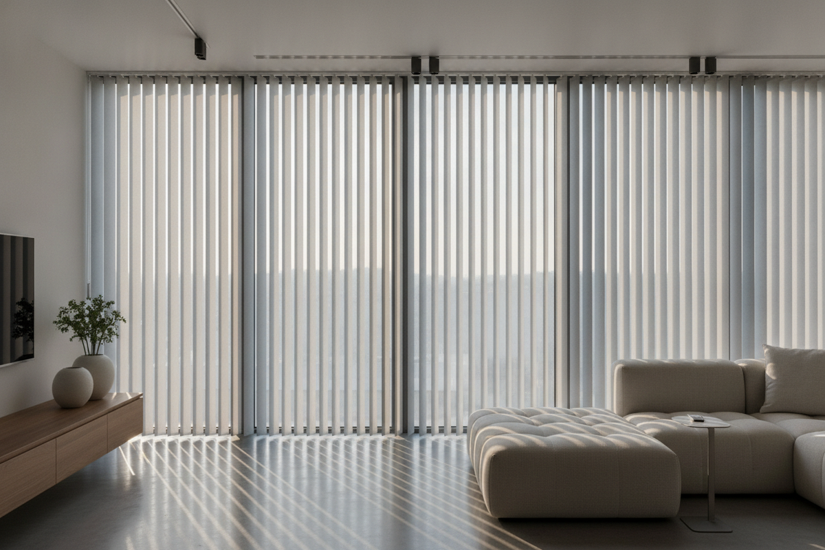 Aluminum Vertical Window Blinds: Material Rigidity, Track Mechanics, and Spatial Styling