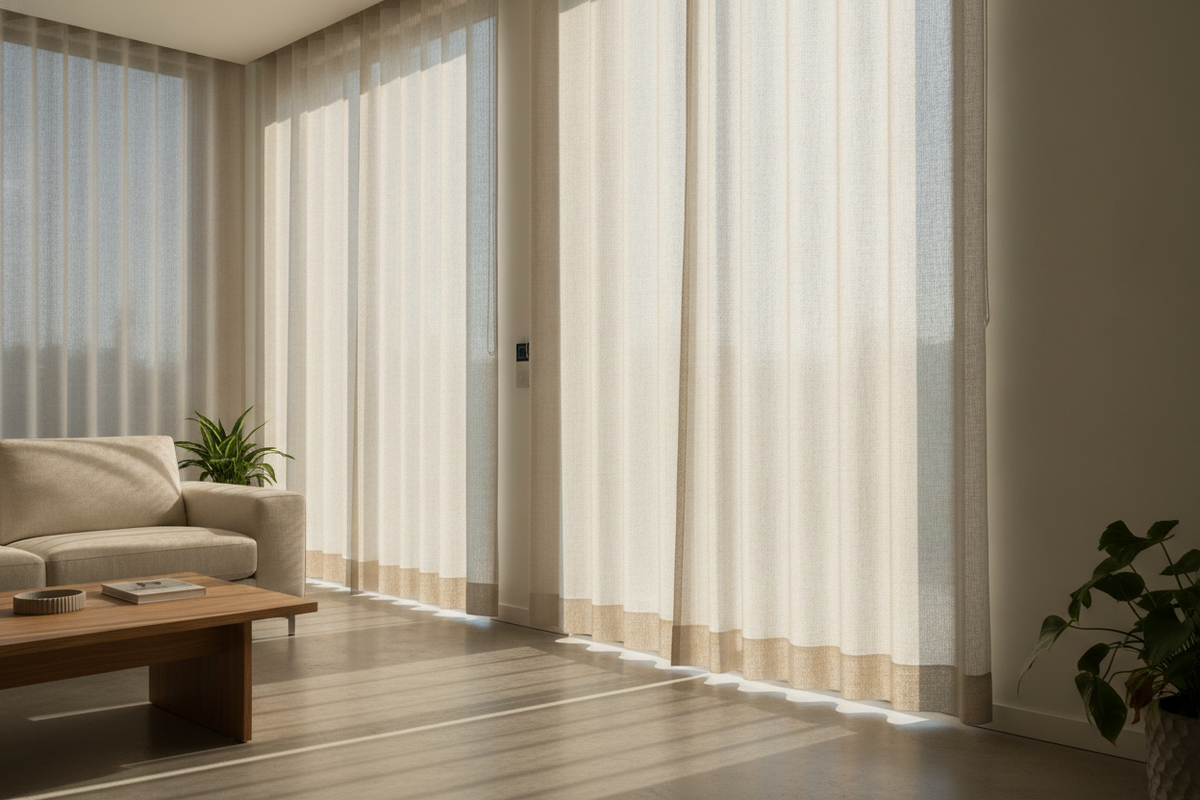 Bottom Up Window Shades for Privacy and Light Control