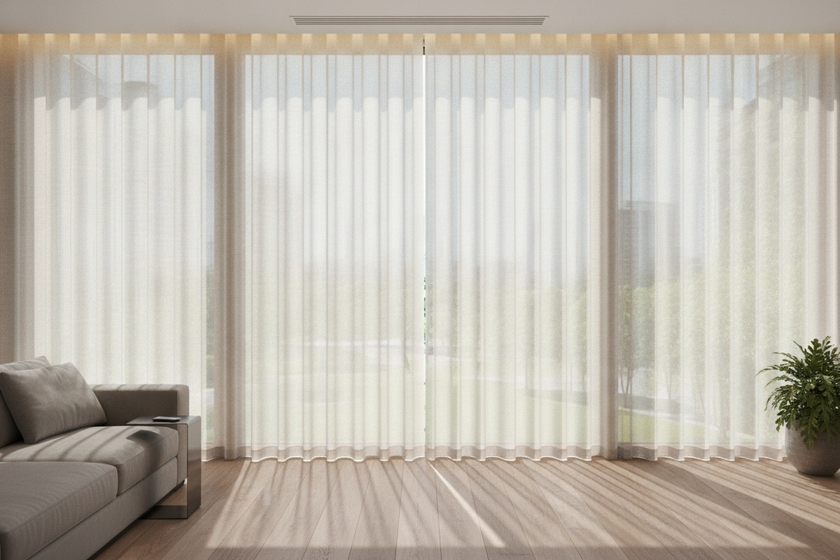 Crossweave Cordless Roman Shades: Fabric and Mounts