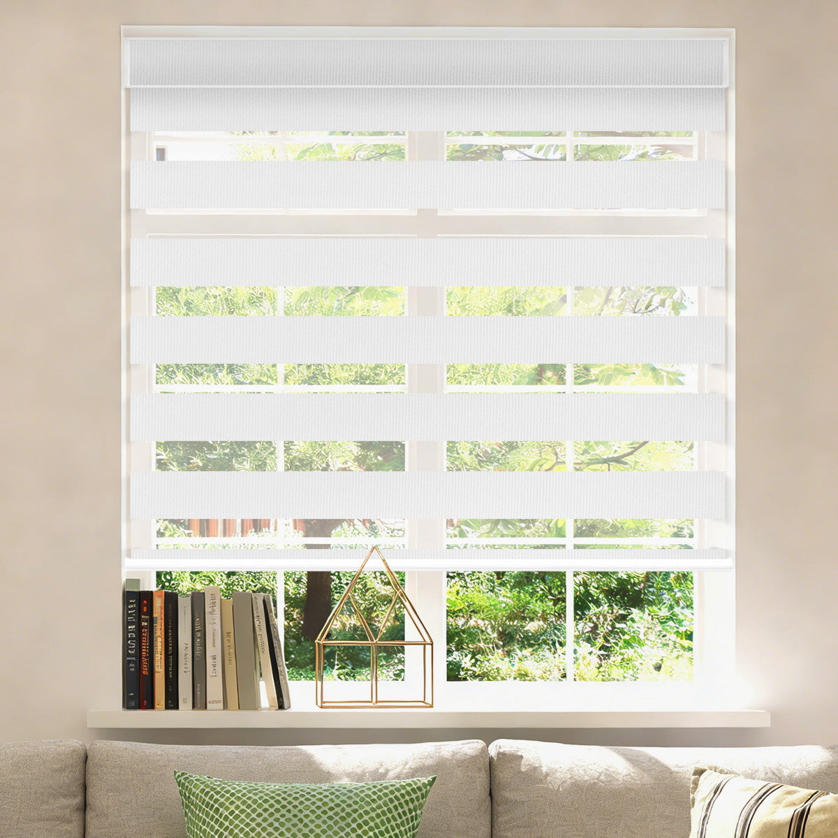 Canisteo Motorized Zebra Shades | 100% BLACKOUT | Nightfall