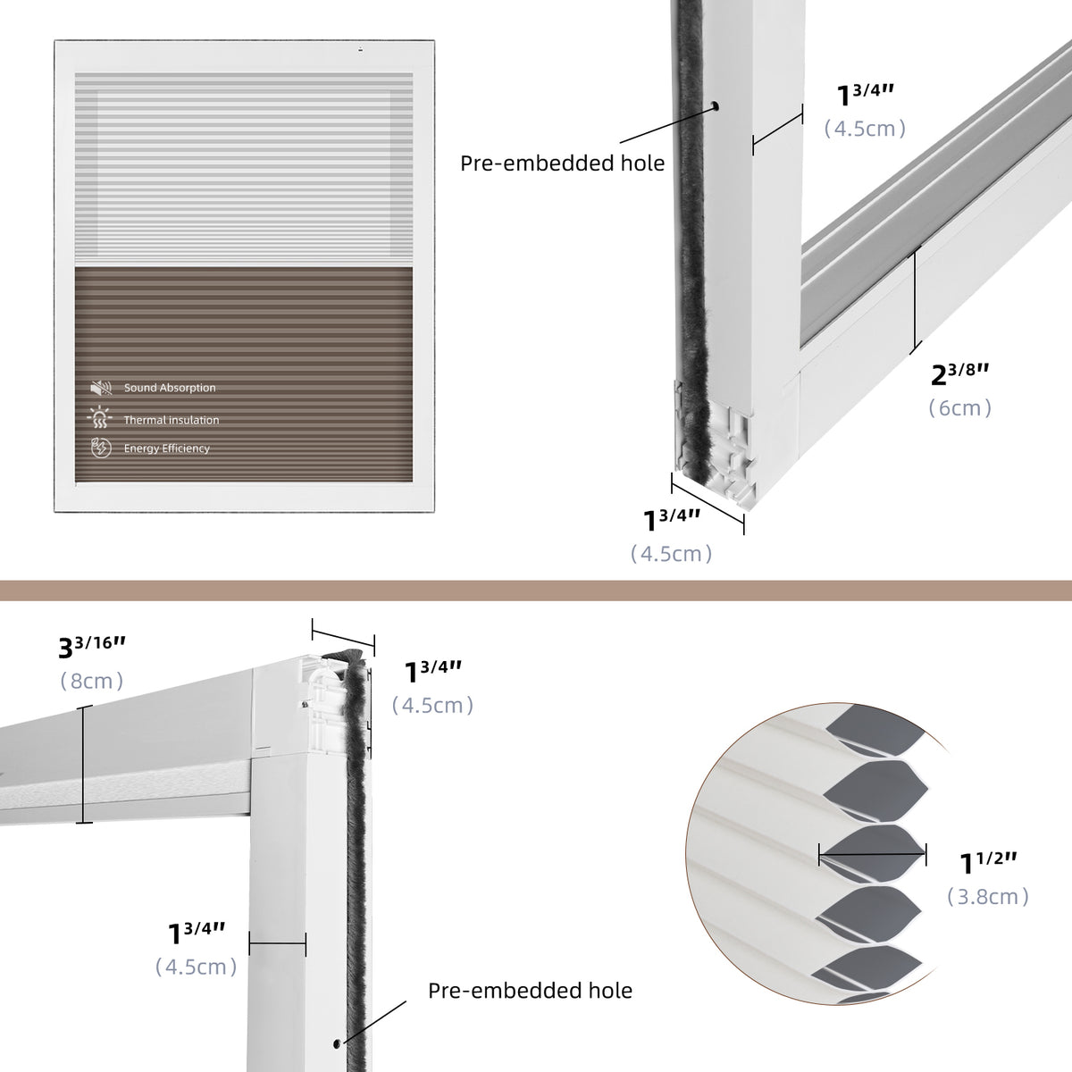 Technical diagram of a metallic vent with dimensions and pre-embedded hole details.
