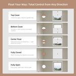 honeycomb blinds with different coverings and their effects on light and privacy.